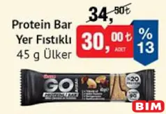 ÜLKER PROTEİN BAR YER FISTIKLI 45 G